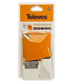 438840 -8424450175026 TELEVES - Amplificador Mástil Nanokom 3e/1s "Fácil" BIII/UHF[dc]-Fmmix-Fimix[dc] con USOS + F.Alimento Picokom 1e/1s "Fácil" 12V-220mA (Referencias.561501+5796) (Ampolla T1)
