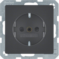 47236086 - Q.x - Schuko c/ obturad., antracite HAGER EAN:4011334380085
