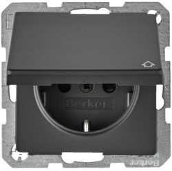 47516086 - Q.X - Schuko avec couvercle et obtur, Antrac Hager Ean: 4011334380504