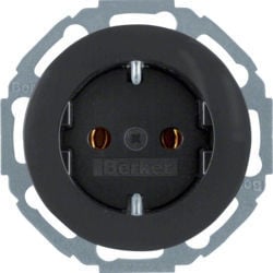 47552045 - R.Classic - Tom. Schuko obtur, schwarzer Hager EAN: 4011334377054