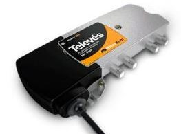 534310 Amplificador MicroKom CATV 1e/1s 30dB 5...65/85...1006MHz G.25/30dB Vs.118/118 dBµV TELEVES
