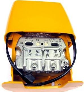 561801 -8424450161012 TELEVES - Amplificador Mástil Nanokom 3e/1s "Fácil": BIII-UHF[dc]-Fmmix G 21-29- (-2)dB Vs 107dBµV c/USOS. Destino. 12...24V (Boleto DC Intensable)