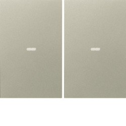 80960373 - Tampa p/ BP KNX K.x 2 teclas c/BCU, inox HAGER EAN:3250617152907