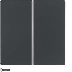85146126 - Q.x - tecla dupla KNX RF, antracite HAGER EAN:4011334382485