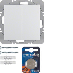 85656289 - S.1/B.3/B.7 - Double KNX RF BP, Weiße Hager EAN: 4011334370611