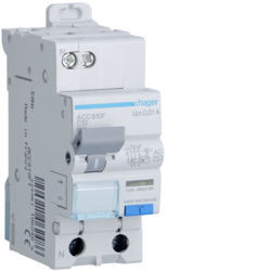 ACC910F - Disjuntor dif. 1P+N 10A 10mA tipo AC 2M HAGER EAN:3250611062486