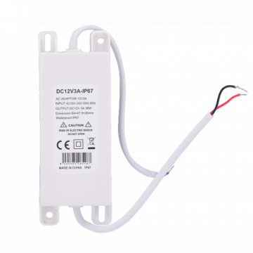 Alimentation - Sortie CC 12 V, 3 à - CA 230V Sortie 50Hz - IP67 imperméable - Protection: surcharge / surmonter / à propos de la température - Couleur blanche