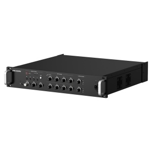 Amplificador em rede - Funcionalidades básicas de mistura - Amplificador 100 V - Leitor USB / BT / MIC / RCA - Potência nominal 500 W - Até 2 zonas