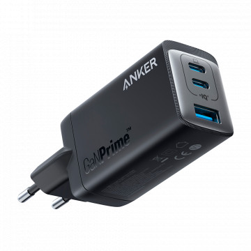 Anker - Cargador USB - Fuerza 65W | Con tecnología Ganancia - Cargando rápido - Salidas 1x USB-A, 2x USB-C - Color negro