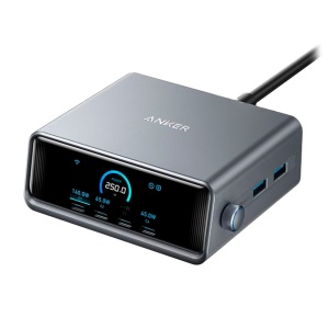 Anker - Table Charger - Power 250W - 4x USB -C outputs, 2x USB -A - Load devices 4 at a time - LCD screen | Ganprime technology