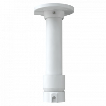 Apoyo de techo Cártido Elegante - Altura 183.4 mm - Adaptar a usar no exterior - Fabricado con liga de aluminio - Color blanco - Paleta de cables