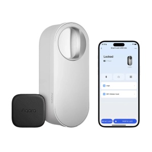 Aqara Fechadura Inteligente U200 Lite Branco - Matter over Thread / Bluetooth &amp; NFC - Requer o AQARA HUB M3 / Border Router - Autocolante NFC (DOT) / Abertura remota - Bateria Recarregável - Compatível com Apple Homekit, Google, Alexa