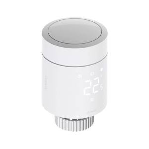 Aqara Radiator Thermostat W600 - Ecrã LED integrado / controlo de rotação físico - Cabeça termostática inteligente - Thread /Bluetooth / Hub ou Border Router - Compatível com 2x pilhas AA de 1.5V (incluídas) - Compatível com Apple HomeKit / Alexa e Google