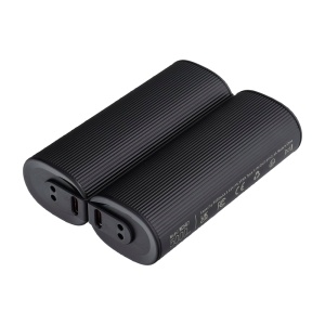 Banco de potência - Aquecedor de mãos incluído - Capacidade 5000mAh - Entrada e saída USB-C - Cor preto - Policarbonato à prova de fogo
