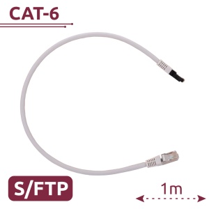 Câble SFTP - Ethernet - Connecteurs RJ45 - Catégorie 6A - 1 M - Couleur blanche