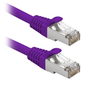 Cabo de ligação F/UTP - Ethernet - Conectores RJ45 - Categoria 6 - 30 m - Cor roxo