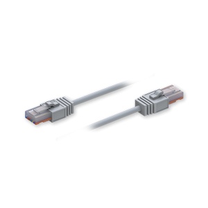 Cabo de rede de categoria 5E (CAT.5E) - Design UTP (sem blindagem) - Conectores RJ45 (8P8C) banhados a ouro - Cabo multifilar de 24 AWG (4 pares) - Configuração de cablagem direta - Comprimento exato de 1.5 metros com revestimento em PVC