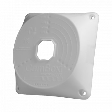 Caixa de conexões - Para câmaras dome - Apto para uso exterior - Instalação em tecto ou parede - Fabricado em plástico - Cor branca 128 (A) x 128 (L) x 33 (A) x [%VAR%] (P) mm