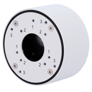 Caja de conexiones - Para cámaras bullet - Apta para uso exterior - Instalación en techo o pared - Color blanco (RAL9003) - Pasacables