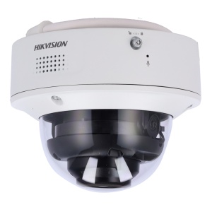 Cámara Domo IP gama SOLUTIONS - Resolución 4 Mpx (2688×1520) - Lente 2.8~12mm | MD2.0 | Detección de rostros - Alarma | Audio | Micrófonos integrados - IR 50m | Funciones inteligentes - PoE+ | MicroSD | IP67 | IK10