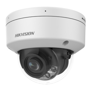Câmara IP tipo domo da Hikvision da gama PRO - Resolução 8 Mpx | Lente 2.8 mm - IV e Luz Branca 40 m | WDR 120 dB - DarkFighter 2.0 | ColorVu | PoE+ - Detecção de movimento 2.0 - Grau de proteção IP67, IK10 [%VAR%]