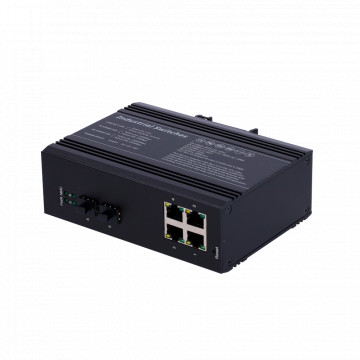 Cambiar Papa Marca Blanco - Asamblea em Carril Estruendo - 4 puertas Gigabit + 2 SFP Gigabit - 90W puertas 1 ou 2 / 30W puerta 3-4 / Máximo 120W - IEEE802.3af/at/bt | Papa/Papa+/Hi-Papa - VLAN/STP/RSTP/MSTP/ERPS/SNMP/LCA - Estático Retraso/IGMP Swoofing/DHCP Fisgonear/802.1x