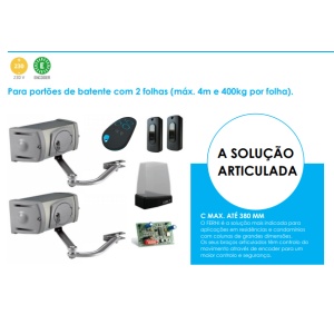 CAME FERNI 230VAC - KIT 001U1274 - Para portões de batente com 2 folhas (máx. 4m e 400kg por folha)