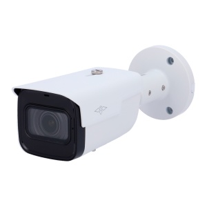 Caméra Bullet IP X -Security - 4 mégapixels (2560 × 1440) - Lans 2,7–13,5 mm | Plage LED 60 m - WDR 120 dB | Microphone incorporé - Poe | H.265 + | MicroSD - fonctions intelligentes