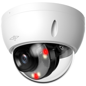 Caméra IP X-Sécurité - 4 mégapixels (2688x1520) - lentille fixe 2,8 mm - WDR 120DB | Dual Light (IV 30m et Lumière blanche 30m) - Wizsense, avec classification des personnes et des véhicules - MicroSD 256 Go / IP67 & amp; IK10