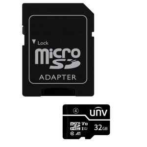 Cartão microSD Uniview - Capacidade 32 GB - Classe 10 | Velocidade R/W: 70/30 MB/s - Ciclos E/P: até 300 - Câmaras Home, Smartphones, Tablets