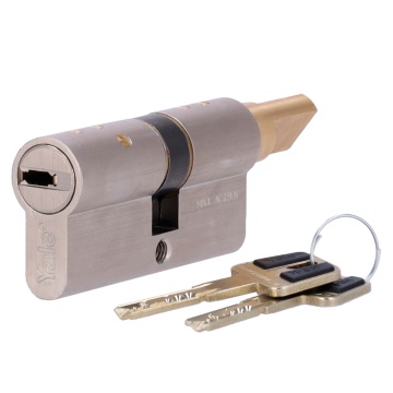Cilindro de par embrague de alto seguridad - Anti-chorro, anti-cosecha, anti-perforación, e anti-chasquido - Adaptar a YALE-LINUS-L2 - Sistema de 7 patas activo e 2 sensores - Dimensiones 30 (interior) x 35 (exterior) mm - Incluir 2 llaves físico