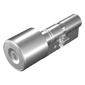Cilindro inteligente S5 - Abertura com chave física - Não necessita de bateria (alimentado com chave) - Dimensões 30 (interior) x 30 (exterior) mm - Comprimento ajustável com ILOQ-S5-EXTENSION-x - Exterior IP55 | Parte interna inerte