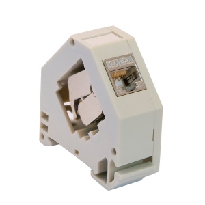 Conector de cabo FTP - Conector saída RJ45 - Compatível com FTP categoria 6A. - Fácil instalação sem ferramentas - Montagem em carril DIN