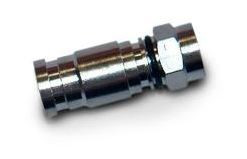 Conector "F" compressão para RG59, CXT-5 e CXT-50, Caixa de plástico