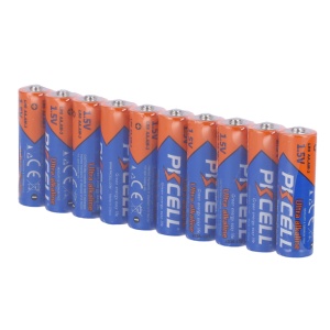 Conjunto de 10x Pilha LR6 / AA - PKCELL - Alcalina Zn-MnO2 não recarregável - Tensão 1.5V - Capacidade nominal 1800mAh - Preço por embalagem. Venda em packs de 10ud