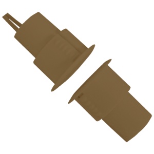Contacto magnético - Apto para instalação em metal - Tecnologia Reed Alta potência - Sistema de conexão por 2 fio - Resistência a choques mecânicos e elétricos - Cor marrom