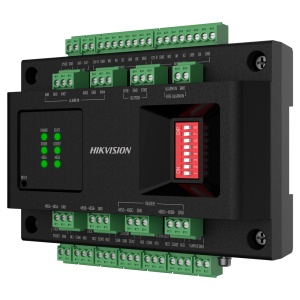 Controlador de acesso ampliado - Facial, impressão digital, cartão, QR ou PIN - 2 portas | Comunicação RS485 - 2 leitores por Wiegand | 4 leitores por OSDP - Sem caixa - Necessaria controladora maestra DS-K270x