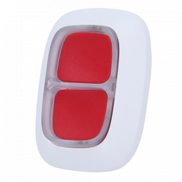 Double Panic Button - Bidirectional - Wireless 868 MHZ Jeweller - Open Space Range 1300 m - Safe Pulsation: Double or Long - Power 1 Cr2032 3.0 V