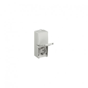 EFAPEL - 48861CCZ COMUTADOR ESCADA/TOM SCHUKO VERTICAL CINZENTO - 5603011034740