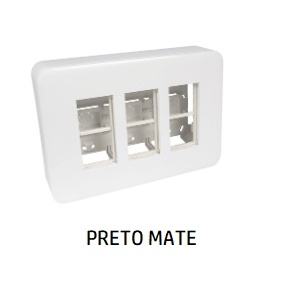 EFAPEL - 83412SPM Post de travail 3x4 Mob Black Mate - 5603011643874
