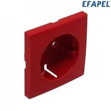 Efapel - 90632TVM Schuko Center with Red Shutter - 5603011068318