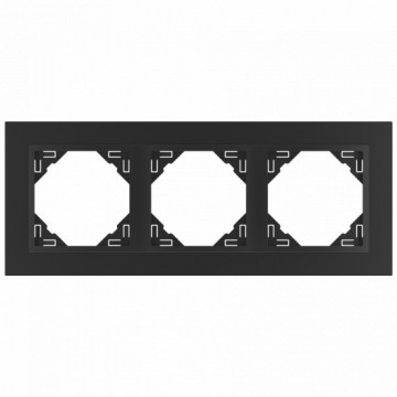 EFAPEL - 90930TRR ESPELHO TRIPLO PRETO MATE/PRETO MATE - 5603011607739