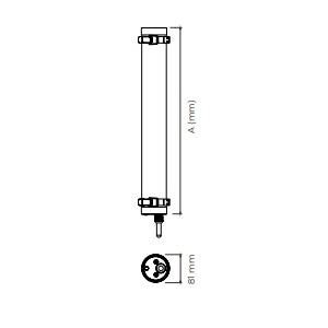 ESL91160 - 100101100117 - ARM.led tubulaire Baco 60W 590NM IP69K