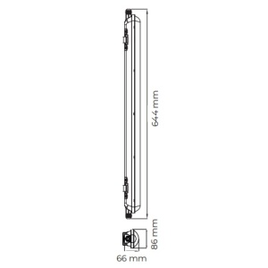 ESL9421WHKIT - 100101100104 - ARM.LED HIGH FLOW 21W 5000K IP65 W/EMERGENCY KIT