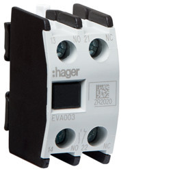 EVA003 - Contacto Ayuda. conexión frente 1NA+1NF HAGER Ean:3250612232017