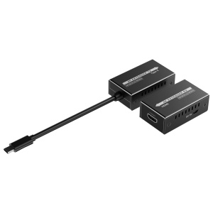 Extensor de sinal de vídeo USBC - Alcance 25 m - Resolução 4K - Permite ligações 1:1