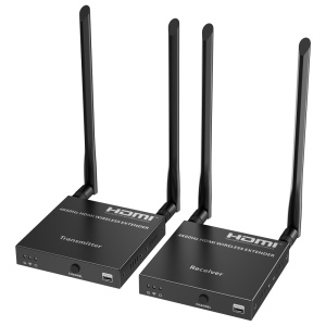 Extensor de sinal HDMI sem fios - Alcance 50 m - Resolução 4K - Permite ligações 1:1 - HDMI Loop out