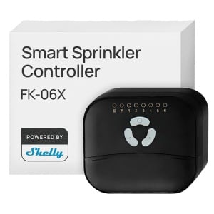 FrankEver Sprinkler Controller FK-06X - WiFi 2.4 GHz / Bluetooth - Controlador de rega - Suporta até 6 Zonas - 6 saídas de 24 V AC - Compatível com Alexa e Google