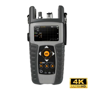 H30CRYSTAL FULL: Full DVB (-S/S2 + -T/T2 + -C), F.O. + Opção IPTV + Opção WiFi 2,4/5 GHz + Opção Visualização HEVC + Chicote Coaxial + Mala de Transporte (inclui Braçadeira para Smartphone)