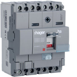 HHA162H - Disjuntor x160 TM 4P-3D+N/2 160A 25kA HAGER EAN:3250613131241